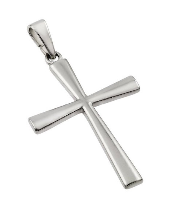 2 Inches Large Plain Sterling Silver Cross Pendant
